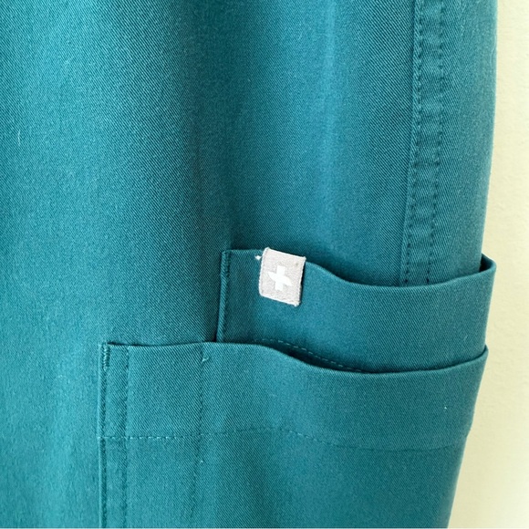 FIGS High Waisted Yola Skinny Scrub Pants Caribbean Blue Size XSP - Picture 2 of 7